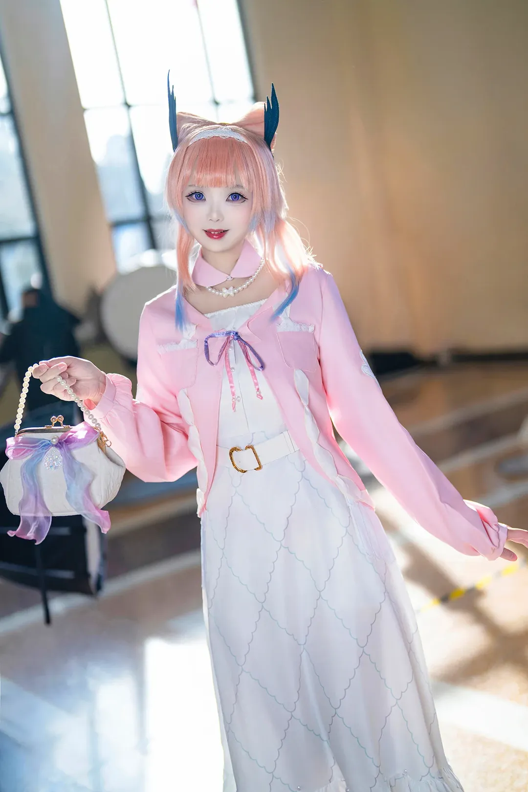 原神, 珊瑚宫心海cos, cosplay场照, 逆光拍摄, 漫展记录 - 第1张
