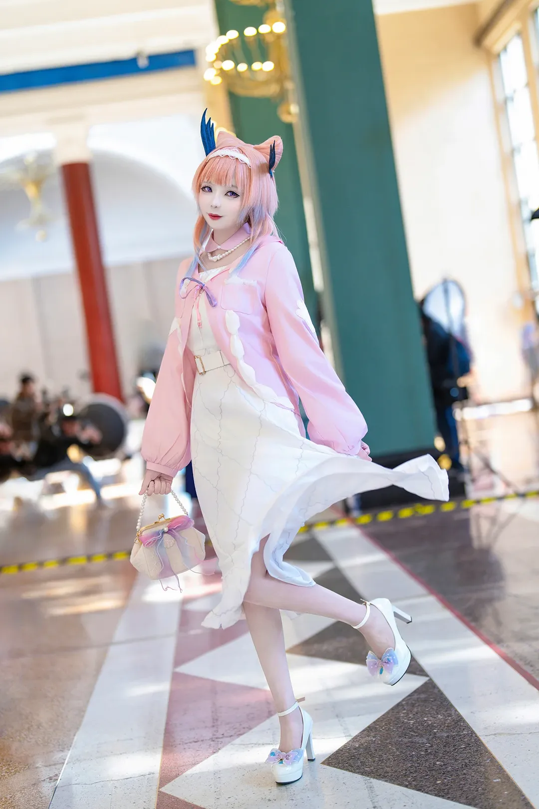 原神, 珊瑚宫心海cos, cosplay场照, 逆光拍摄, 漫展记录