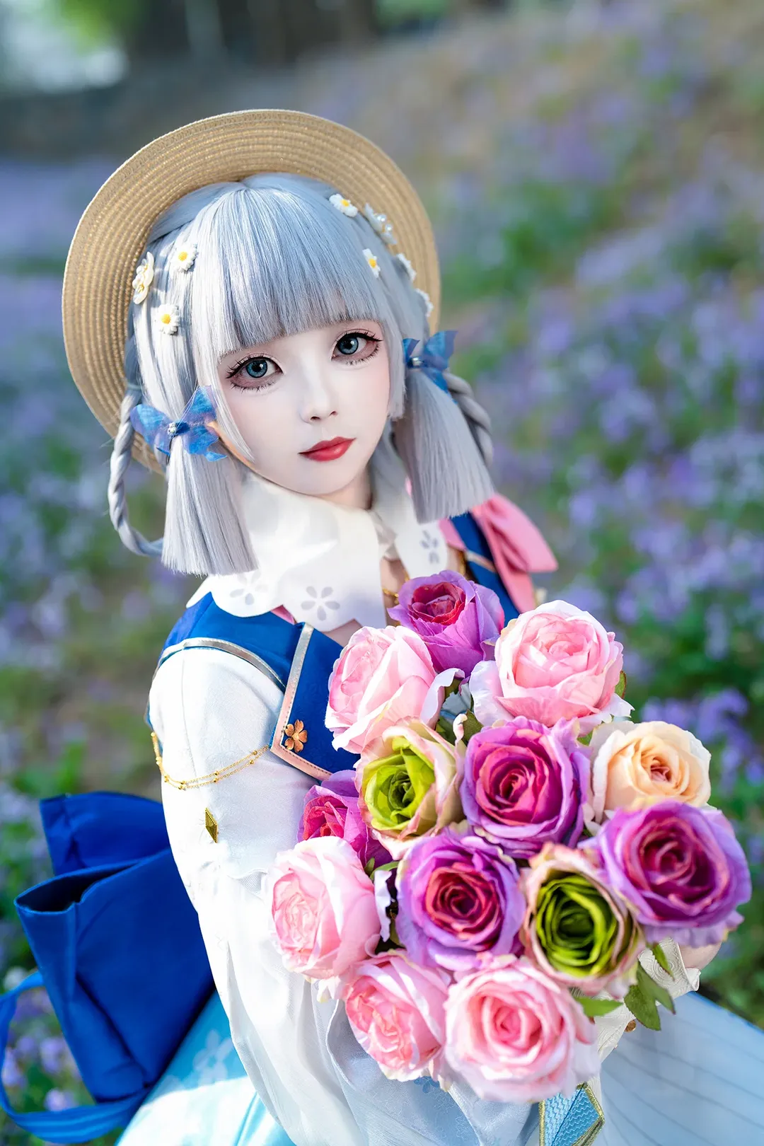 原神, 神里绫华cos, 花时来信, 二次元cos, cosplay摄影 - 第1张