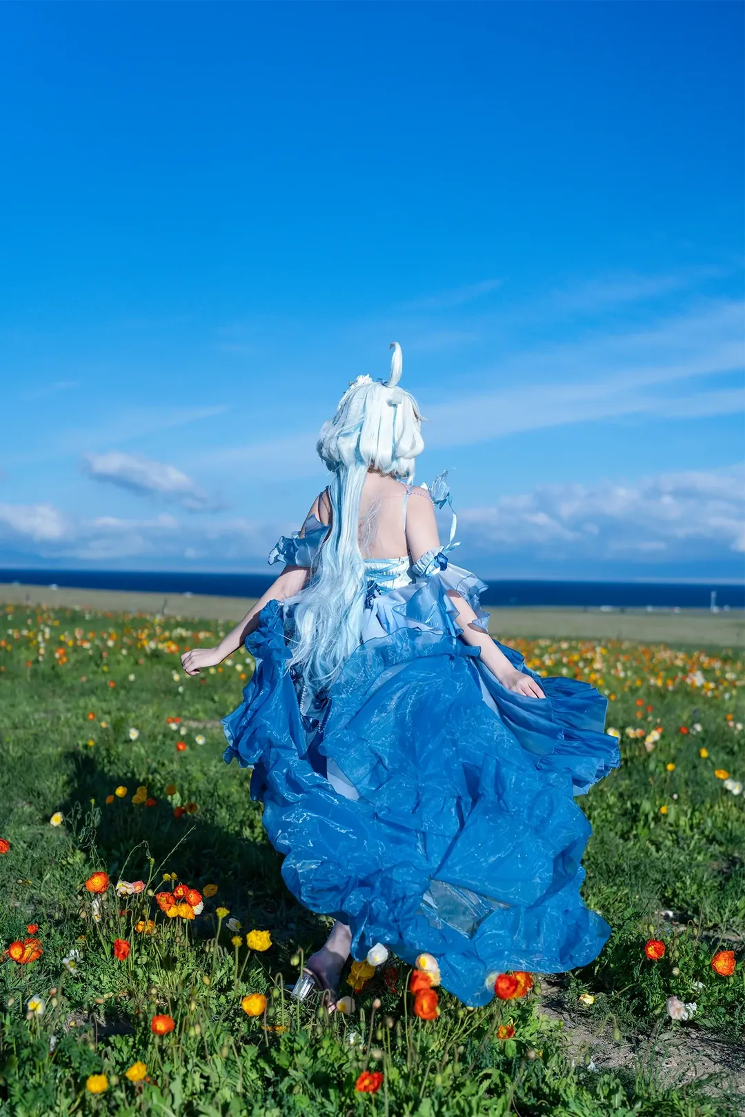 原神, 芙宁娜cos, 原神cosplay, 枫丹角色, 赛里木湖外景 - 第4张
