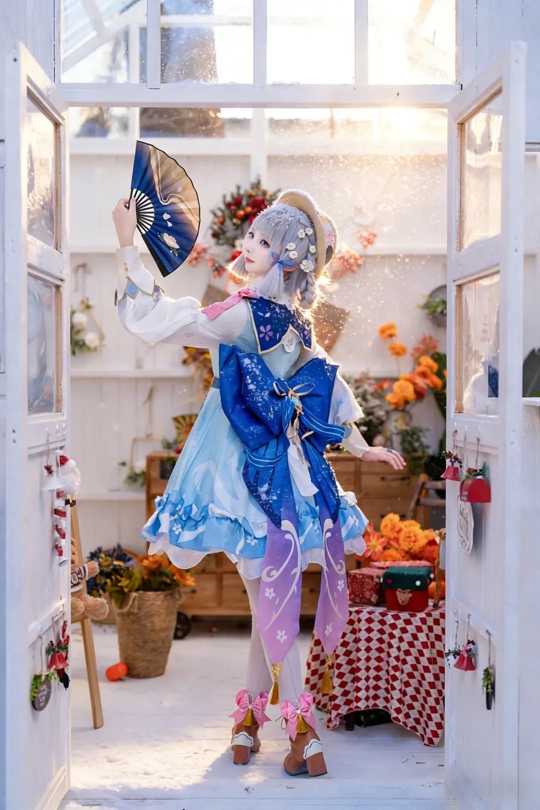原神, 神裡綾華cos, cosplay攝影, 二次元裝扮, 花房寫真