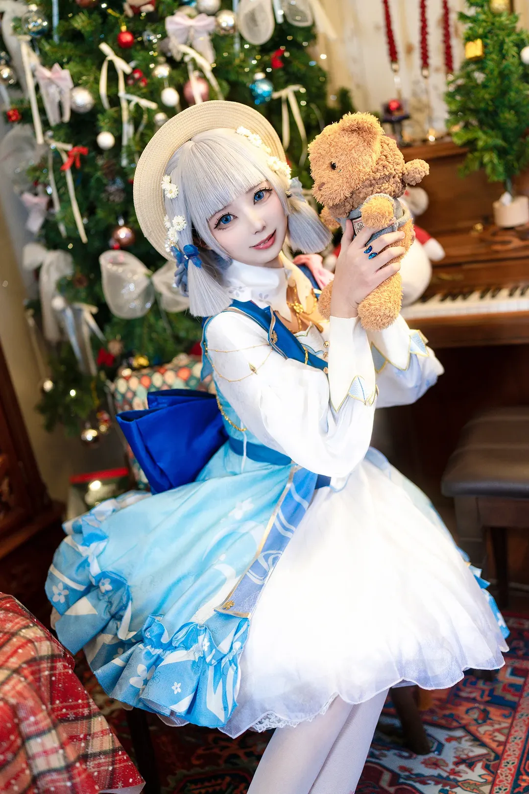 二次元, 原神, cosplay, 神里绫华cos, 花时来信