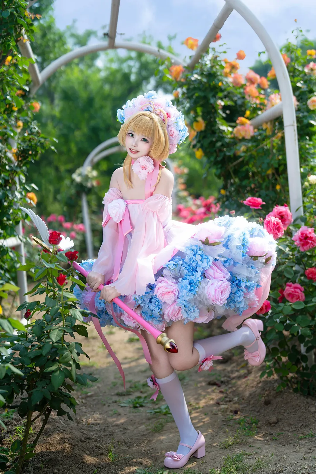 二次元cosplay, 木之本樱cos, 魔卡少女樱, 外景摄影, 小樱花仙子 - 第1张