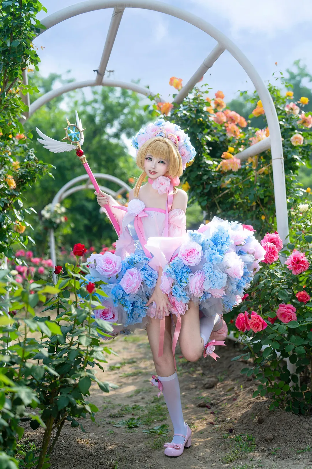 二次元cosplay, 木之本樱cos, 魔卡少女樱, 外景摄影, 小樱花仙子 - 第2张