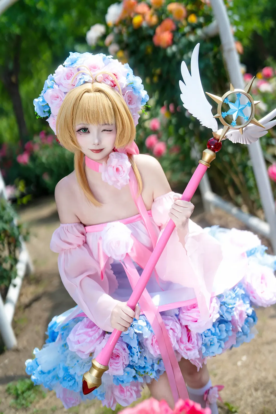二次元摄影, 木之本樱cos, 魔卡少女樱, 花仙子Cosplay, 魔法少女造型