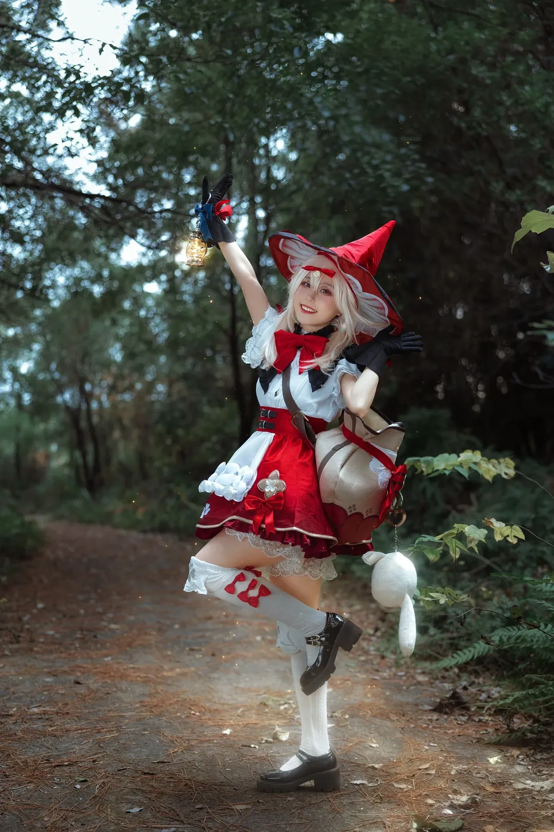 原神, 可莉cos, cosplay正片, 林间摄影, 魔女装