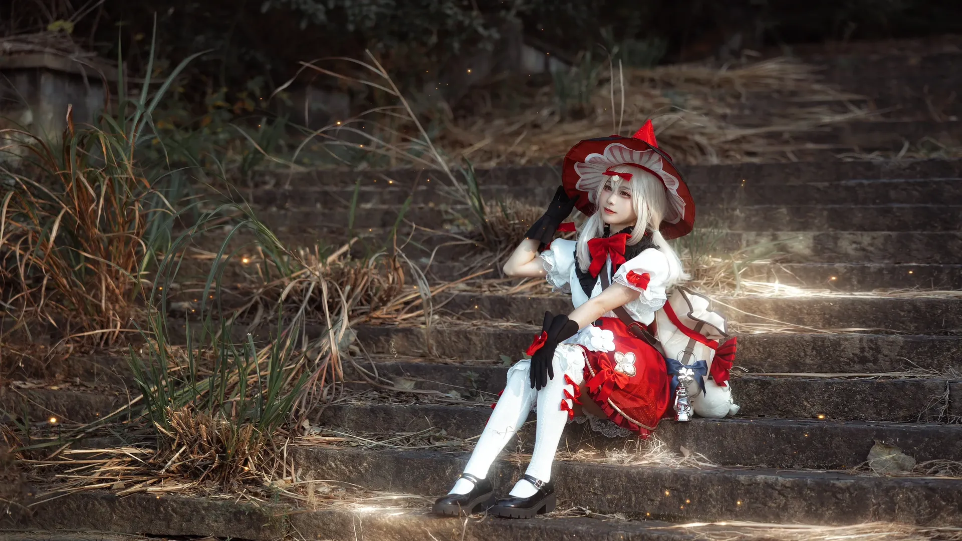 原神, 可莉cos, cosplay正片, 林间摄影, 魔女装 - 第7张