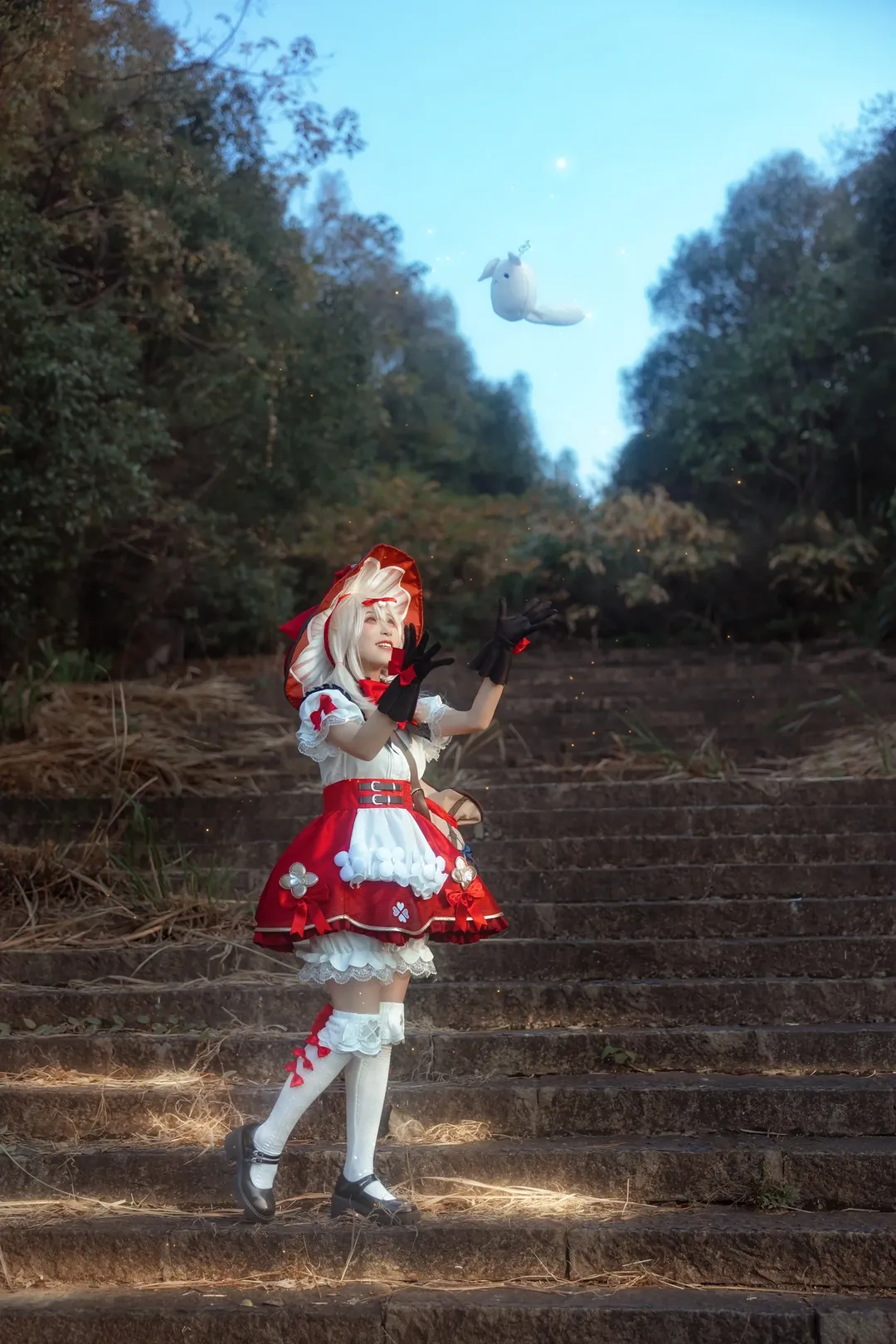 原神, 可莉cos, cosplay正片, 林间摄影, 魔女装 - 第8张