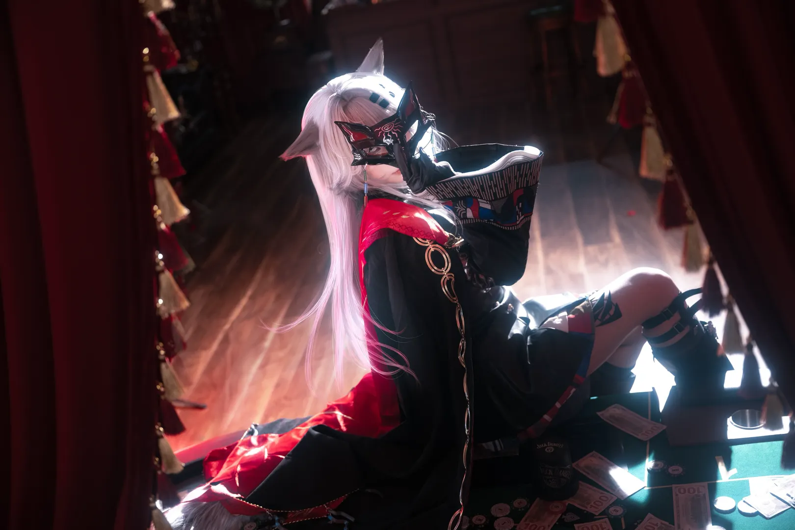 アークナイツ, コスプレ撮影, 荒廃ラップランド コスプレ, 獣耳コスプレ, カジノテーマ - 2枚目