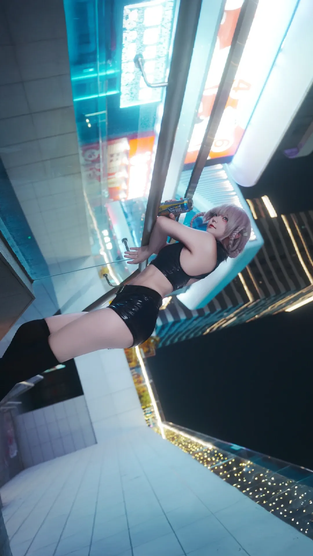 七草荠cos, 彻夜之歌, 深夜出片, 赛博霓虹夜景, 二次元Cosplay日常 - 第10张