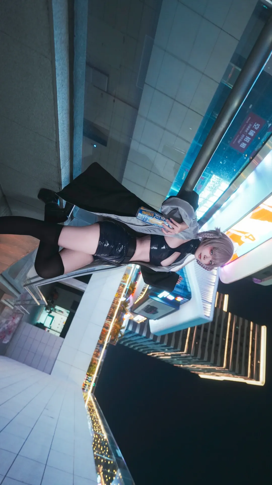 七草荠cos, 彻夜之歌, 深夜出片, 赛博霓虹夜景, 二次元Cosplay日常 - 第11张