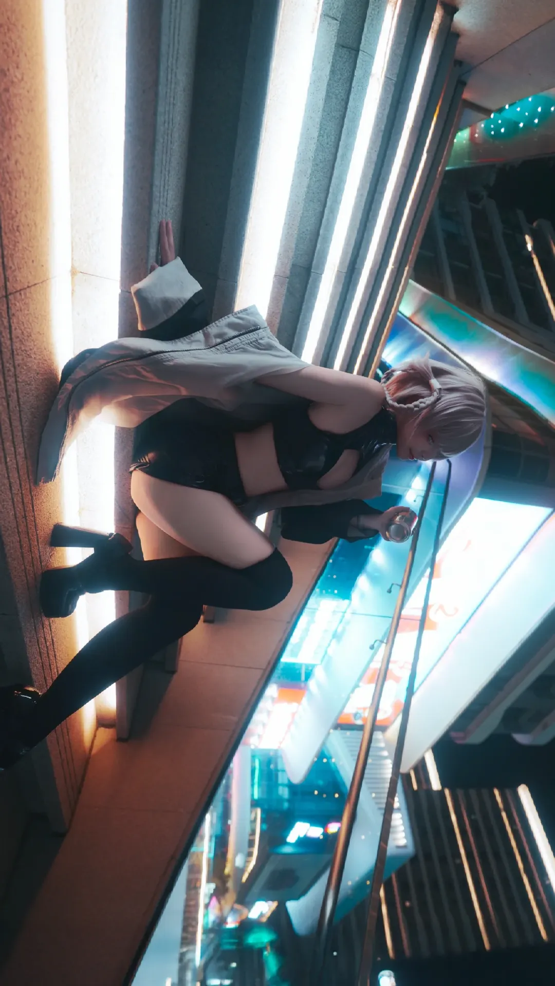 七草荠cos, 彻夜之歌, 深夜出片, 赛博霓虹夜景, 二次元Cosplay日常 - 第12张