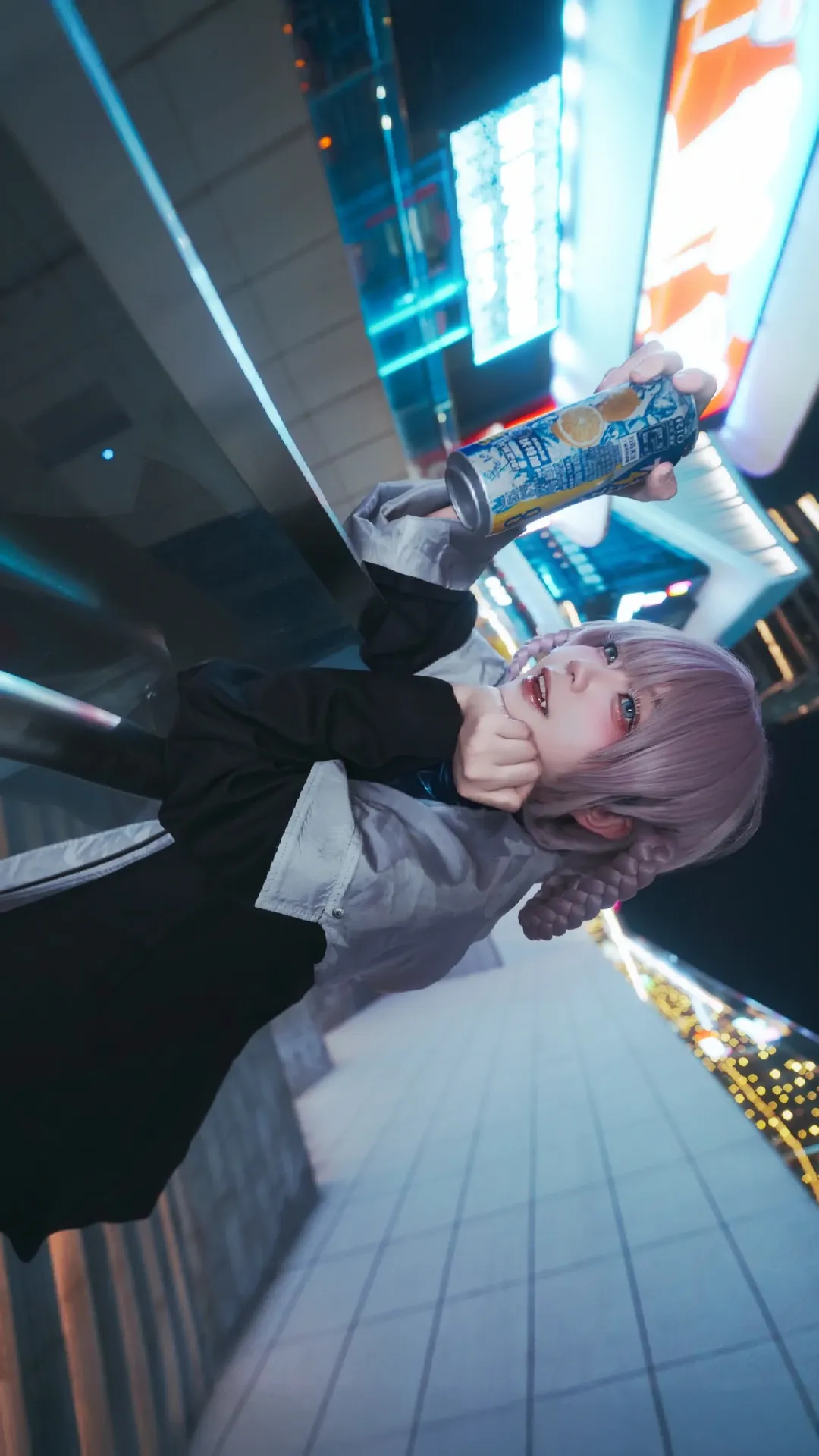 七草荠cos, 彻夜之歌, 深夜出片, 赛博霓虹夜景, 二次元Cosplay日常 - 第4张
