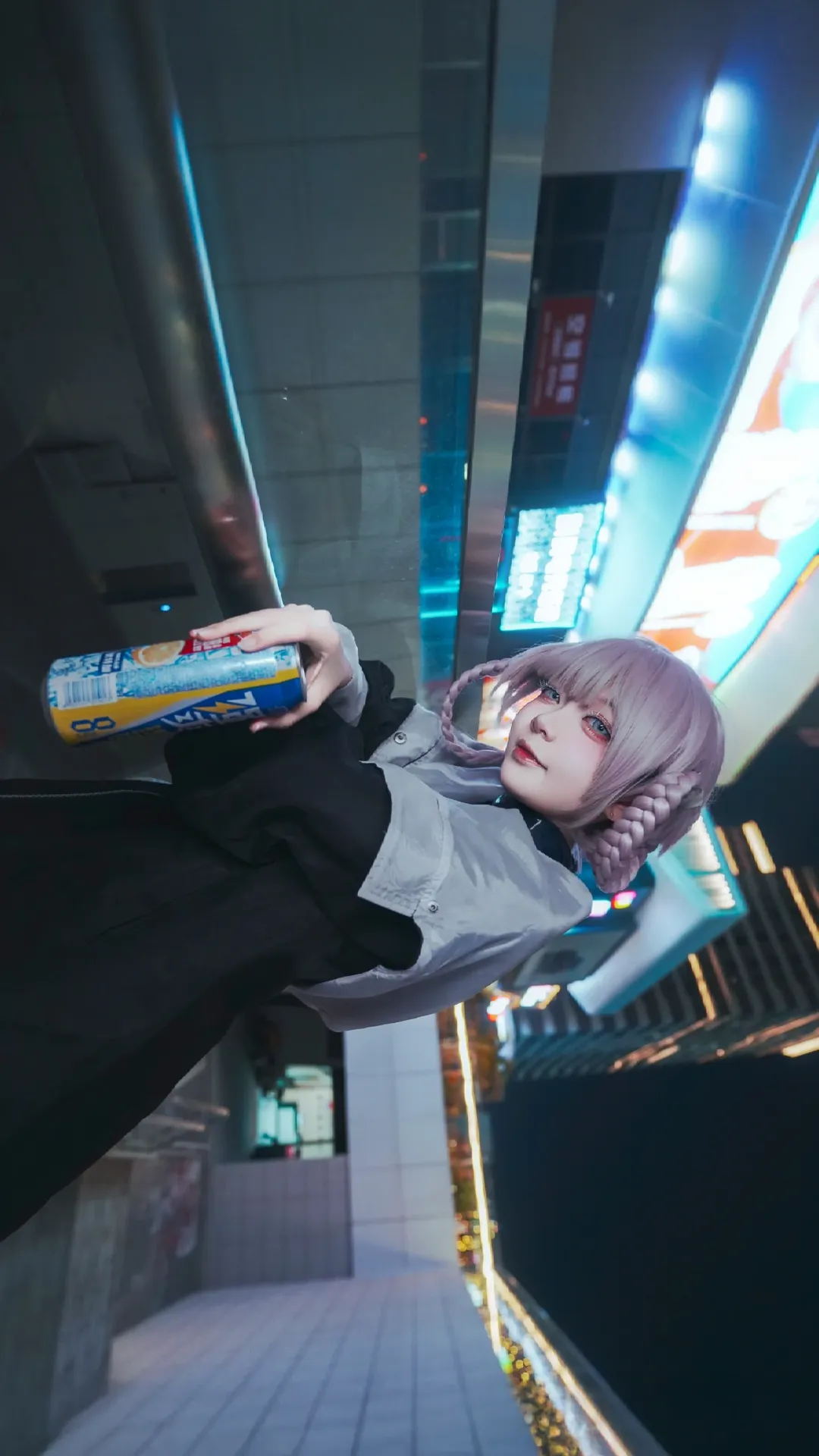 七草荠cos, 彻夜之歌, 深夜出片, 赛博霓虹夜景, 二次元Cosplay日常 - 第5张