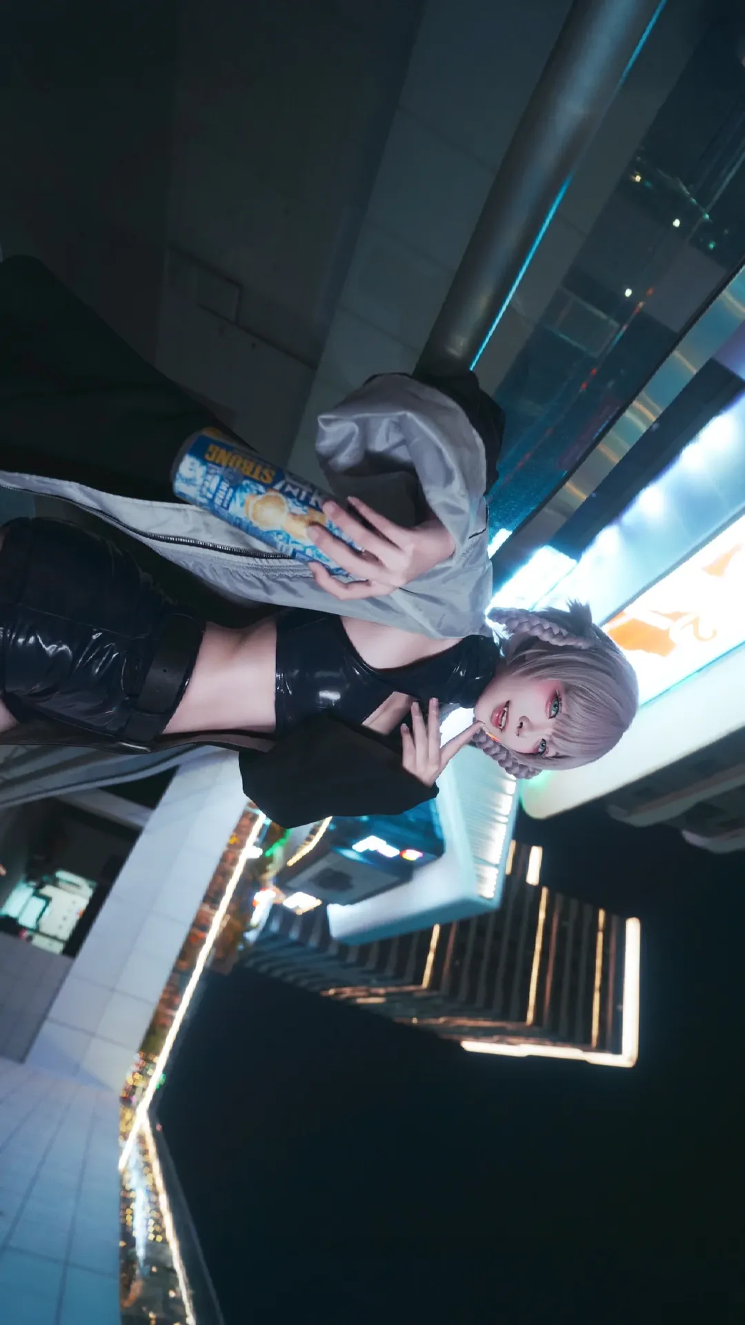 七草荠cos, 彻夜之歌, 深夜出片, 赛博霓虹夜景, 二次元Cosplay日常 - 第9张
