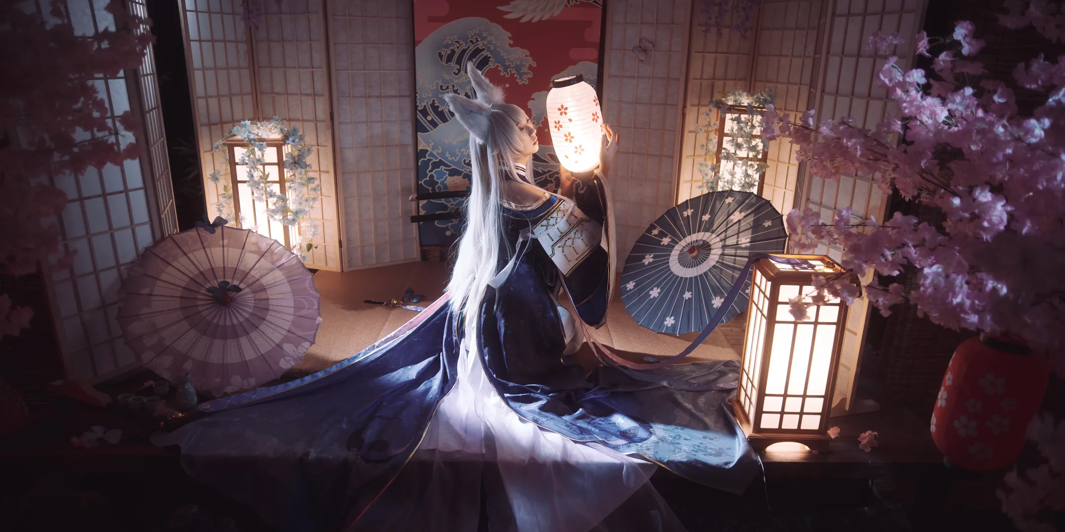 碧蓝航线cos, 狐耳少女, 和风写真, 棚拍光影, 白丝cos - 第11张