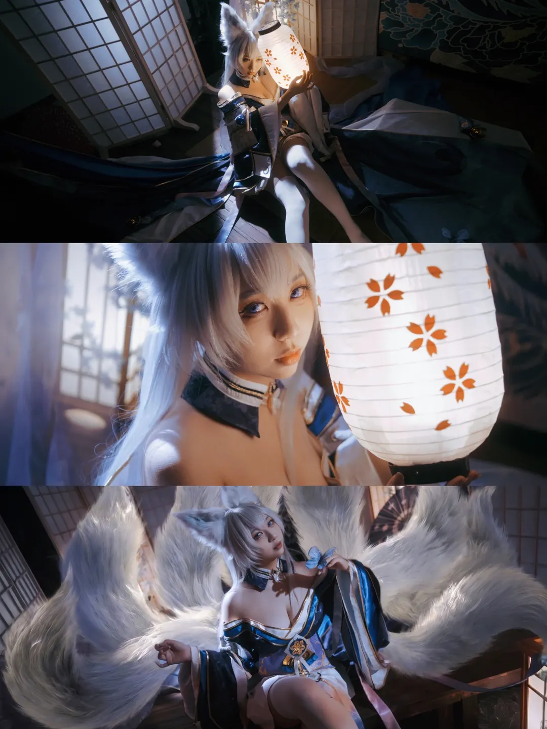 碧蓝航线cos, 狐耳少女, 和风写真, 棚拍光影, 白丝cos - 第2张