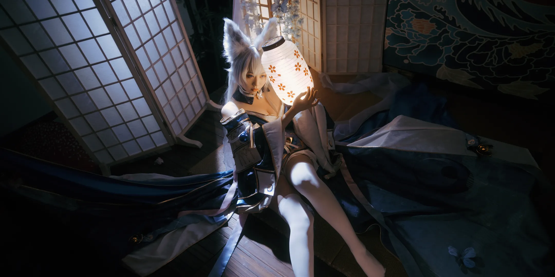 碧蓝航线cos, 狐耳少女, 和风写真, 棚拍光影, 白丝cos - 第6张