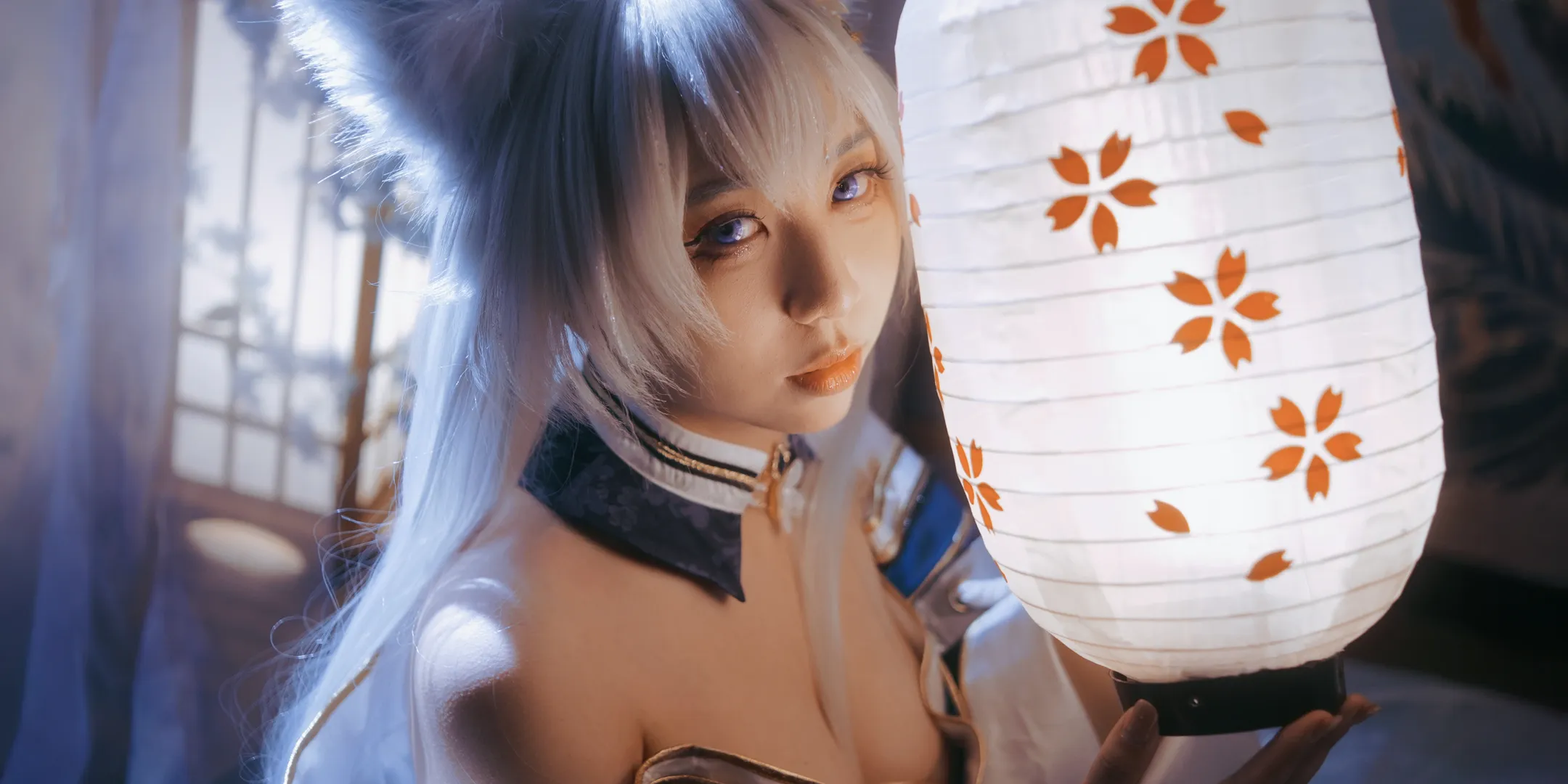 碧蓝航线cos, 狐耳少女, 和风写真, 棚拍光影, 白丝cos - 第7张