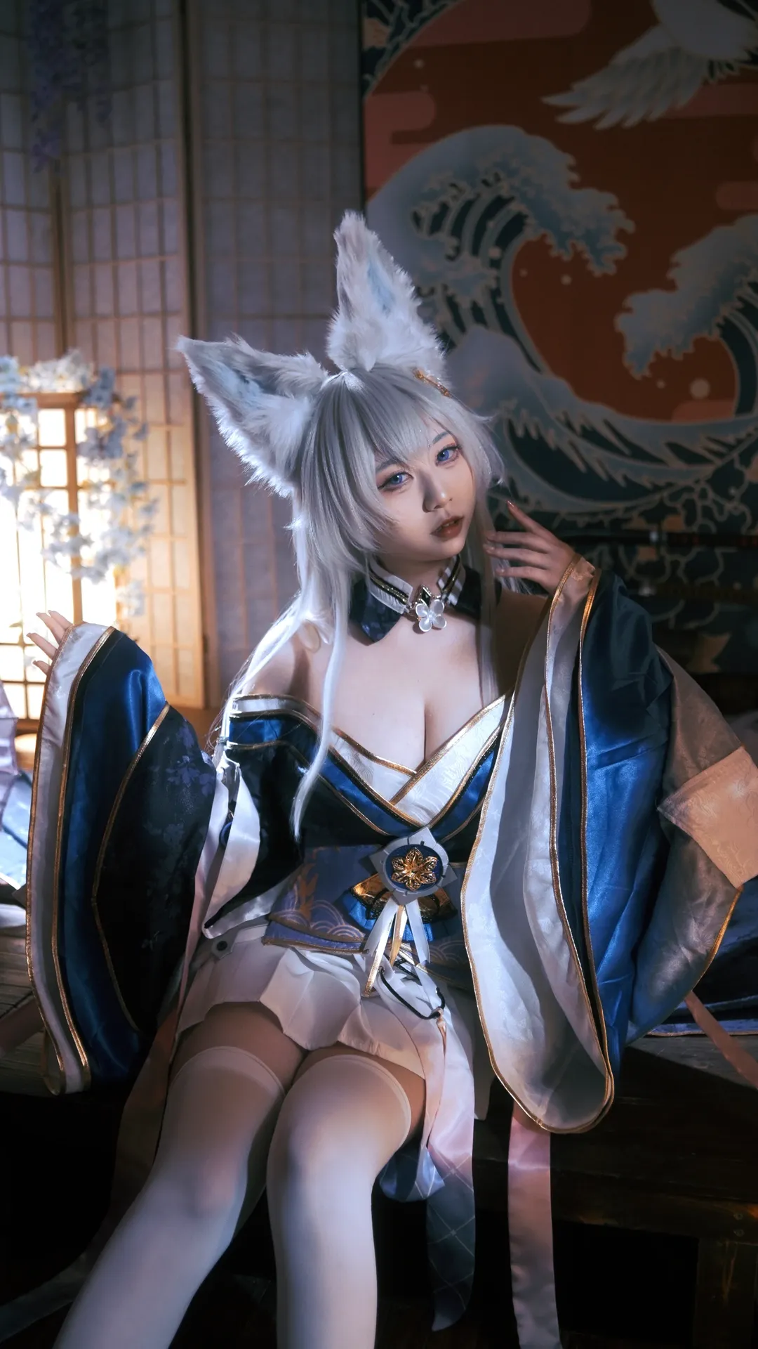 Azur Lane, Meizhou photoshoot booking, Japanese-style photoshoot, Shinano cosplay, Kemonomimi cosplay