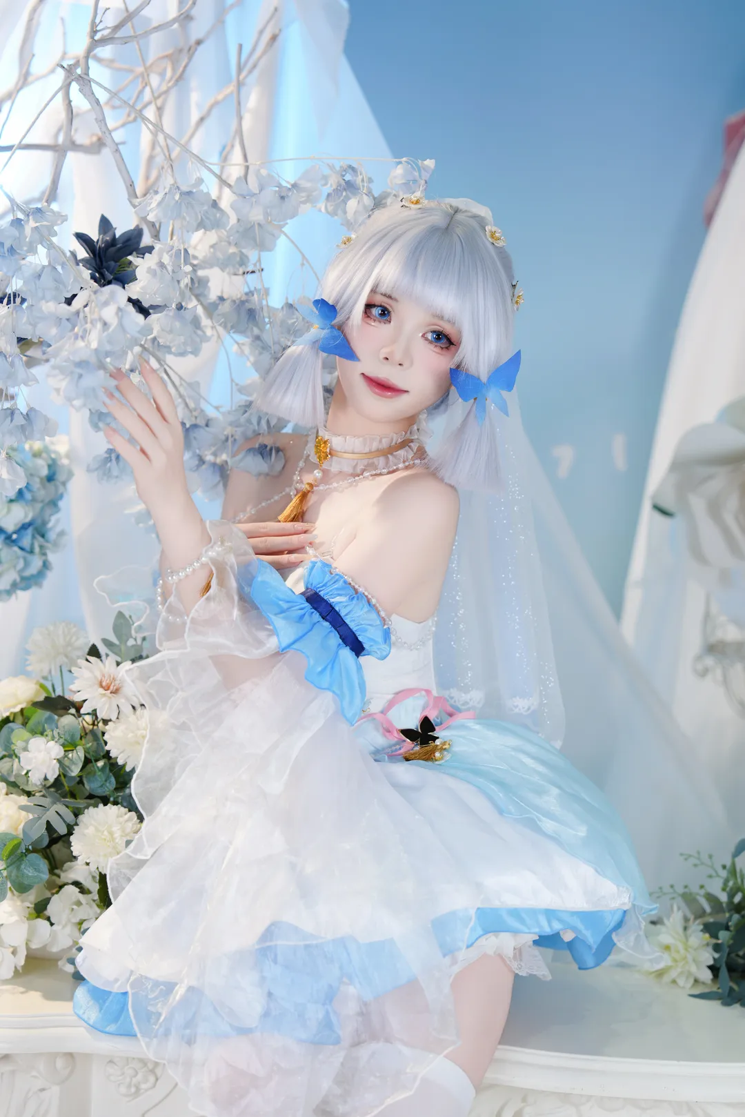 原神, cosplay, 萤火虫漫展, 神里绫华cos, 棚拍返图 - 第12张