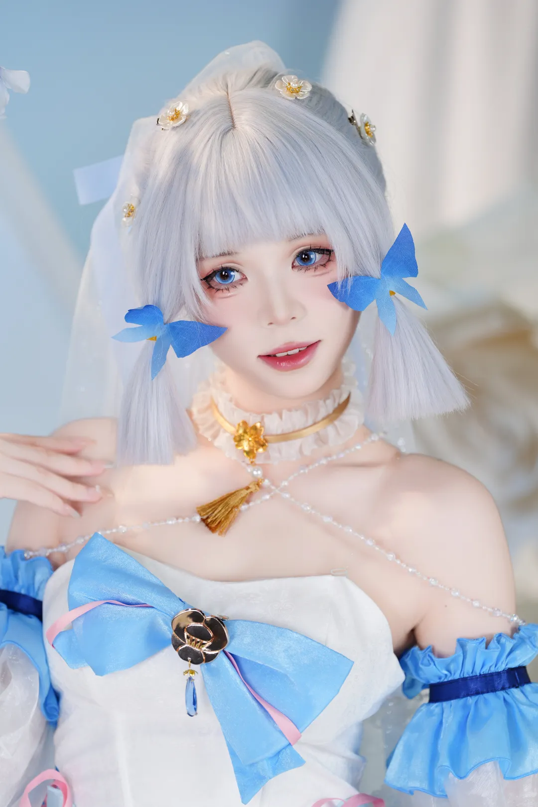 原神, cosplay, 萤火虫漫展, 神里绫华cos, 棚拍返图 - 第2张