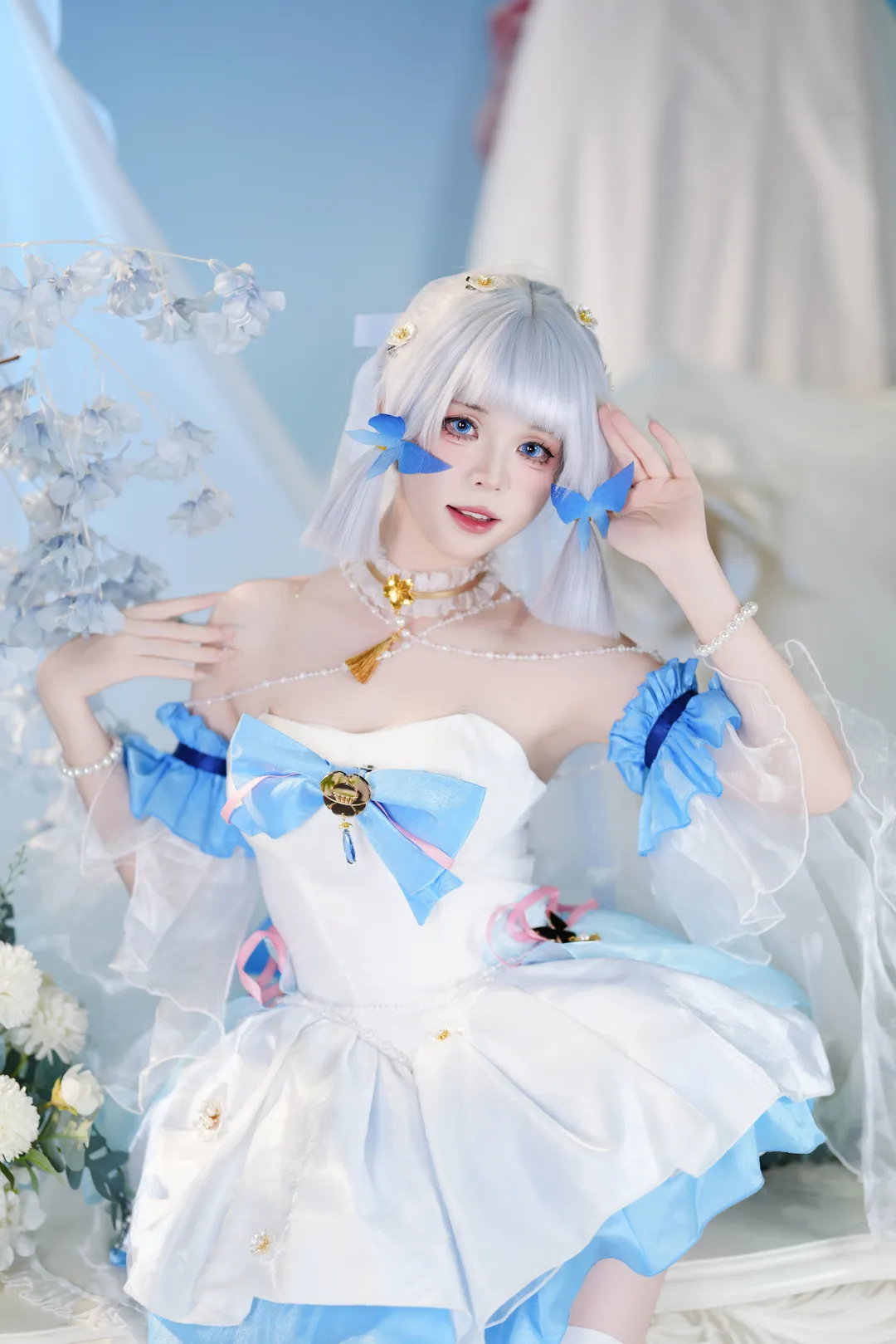 原神, cosplay, 萤火虫漫展, 神里绫华cos, 棚拍返图 - 第3张