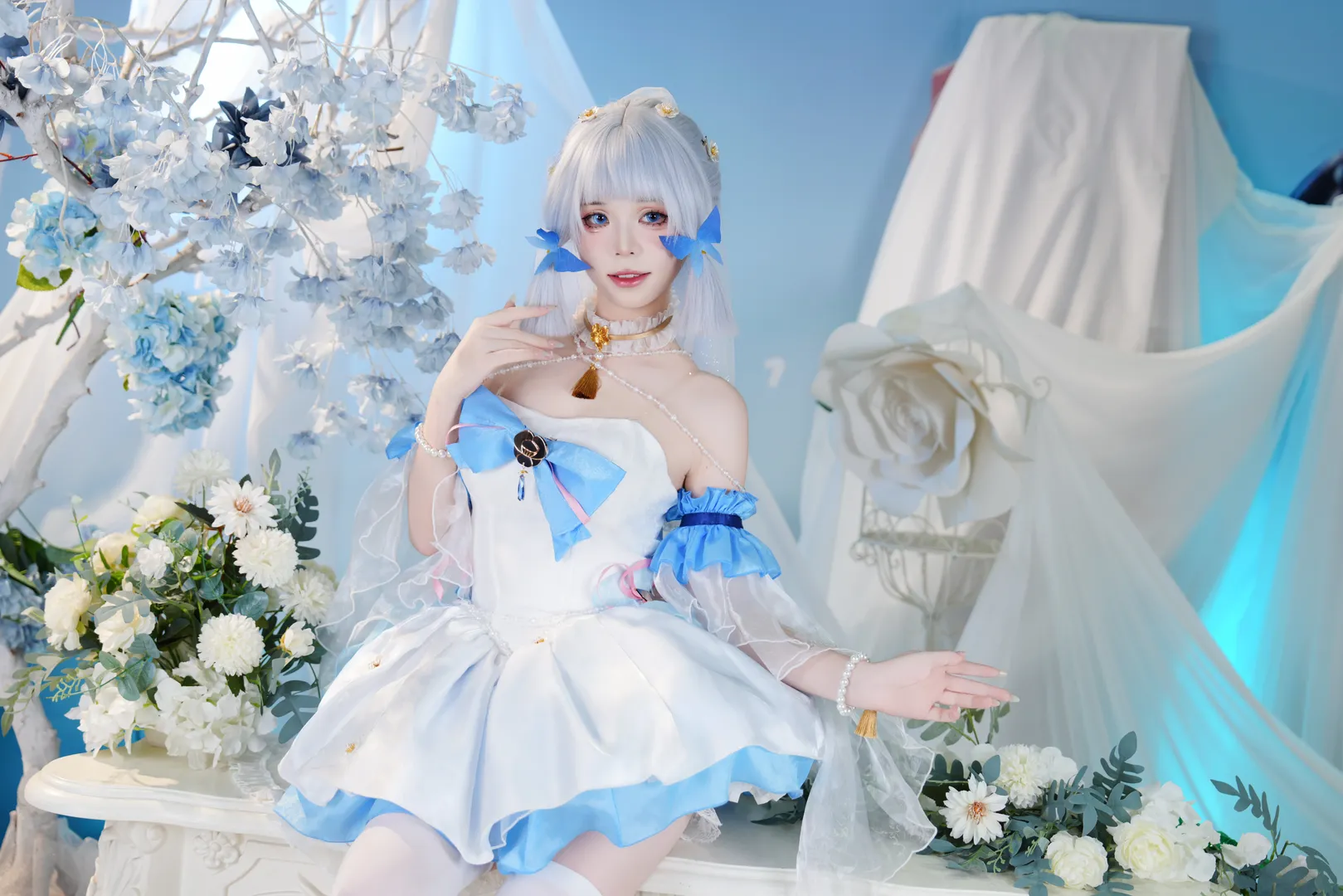 原神, cosplay, 萤火虫漫展, 神里绫华cos, 棚拍返图 - 第4张