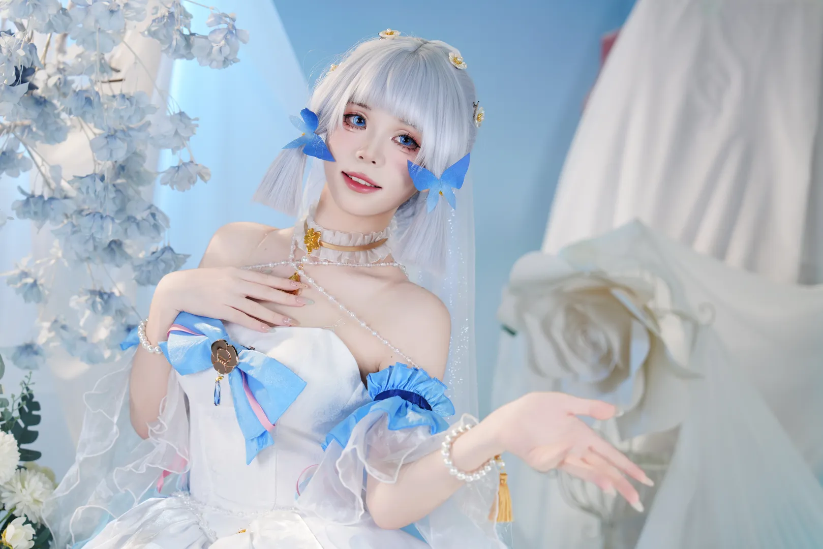 原神, cosplay, 萤火虫漫展, 神里绫华cos, 棚拍返图 - 第6张