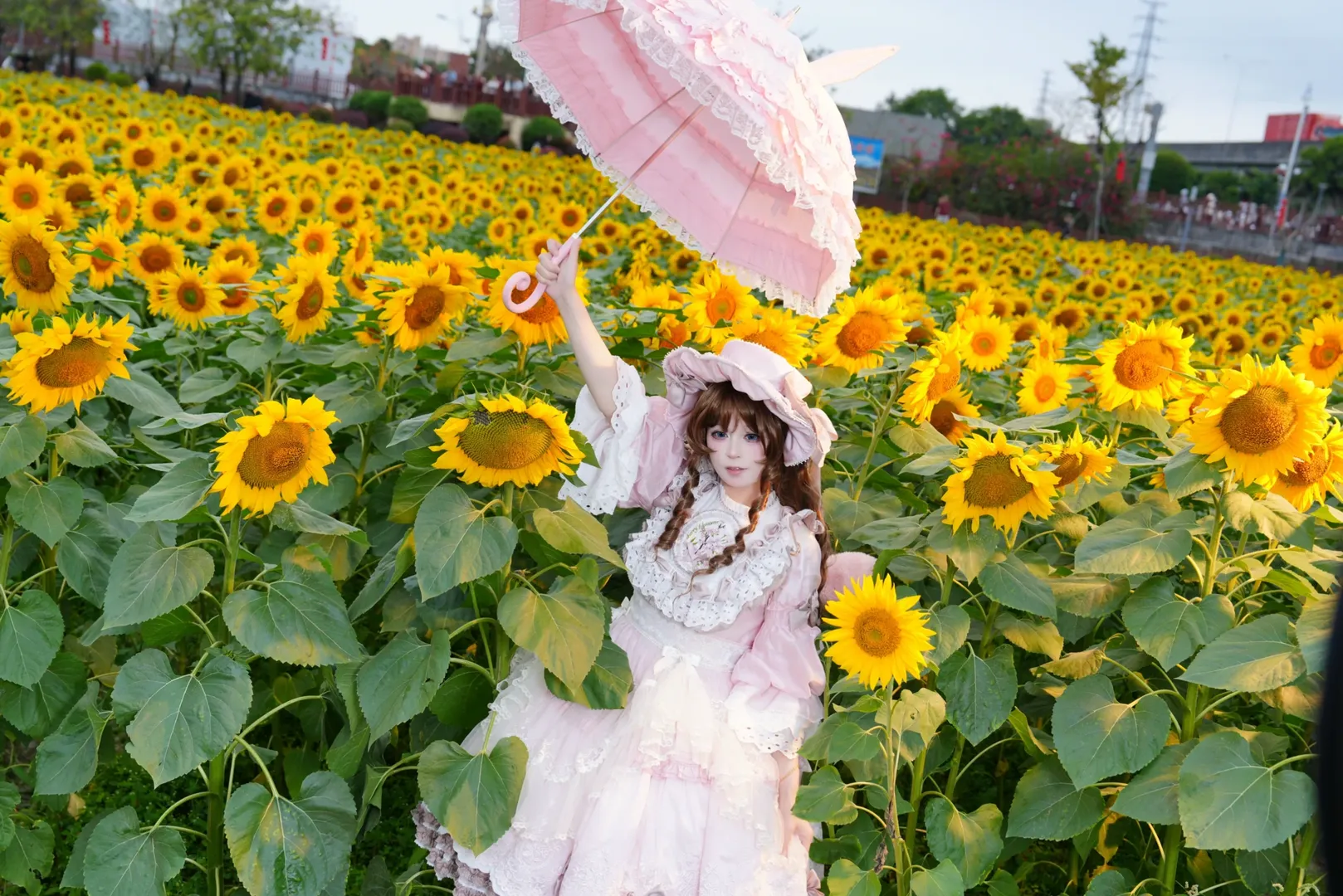 少女感, コスプレシェア, ロリコーデ, ひまわりポートレート, 四季の花 - 2枚目