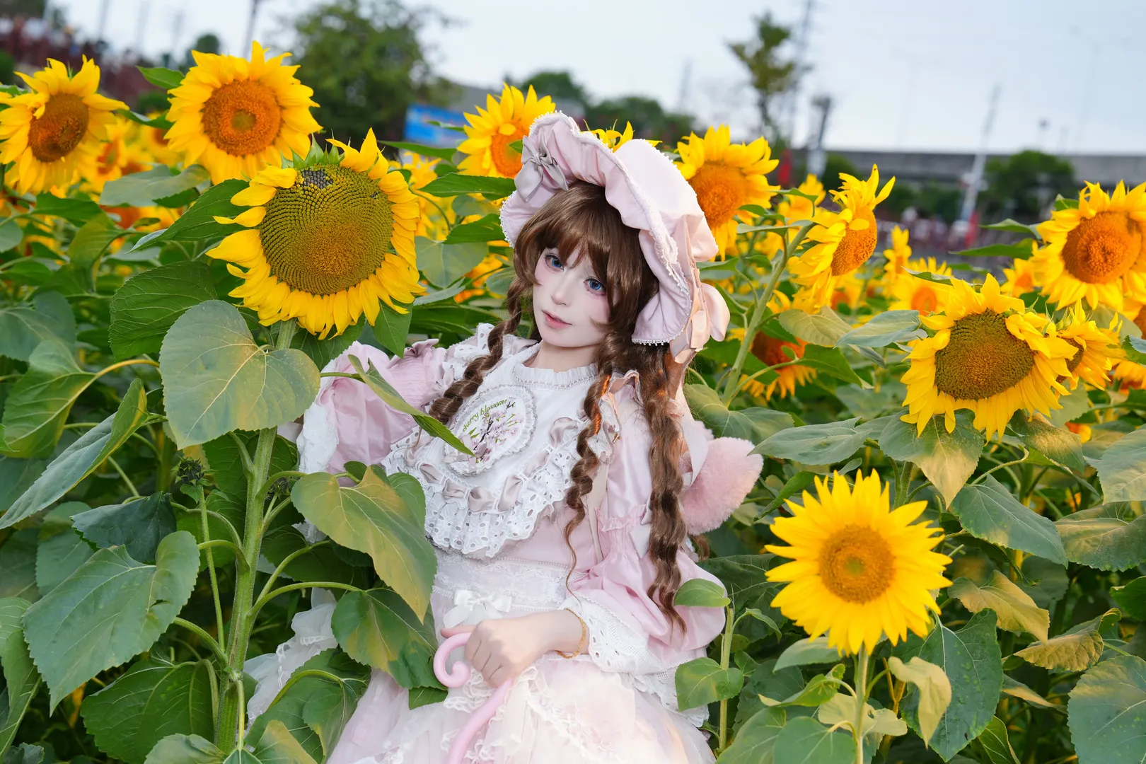 少女感, コスプレシェア, ロリコーデ, ひまわりポートレート, 四季の花 - 4枚目