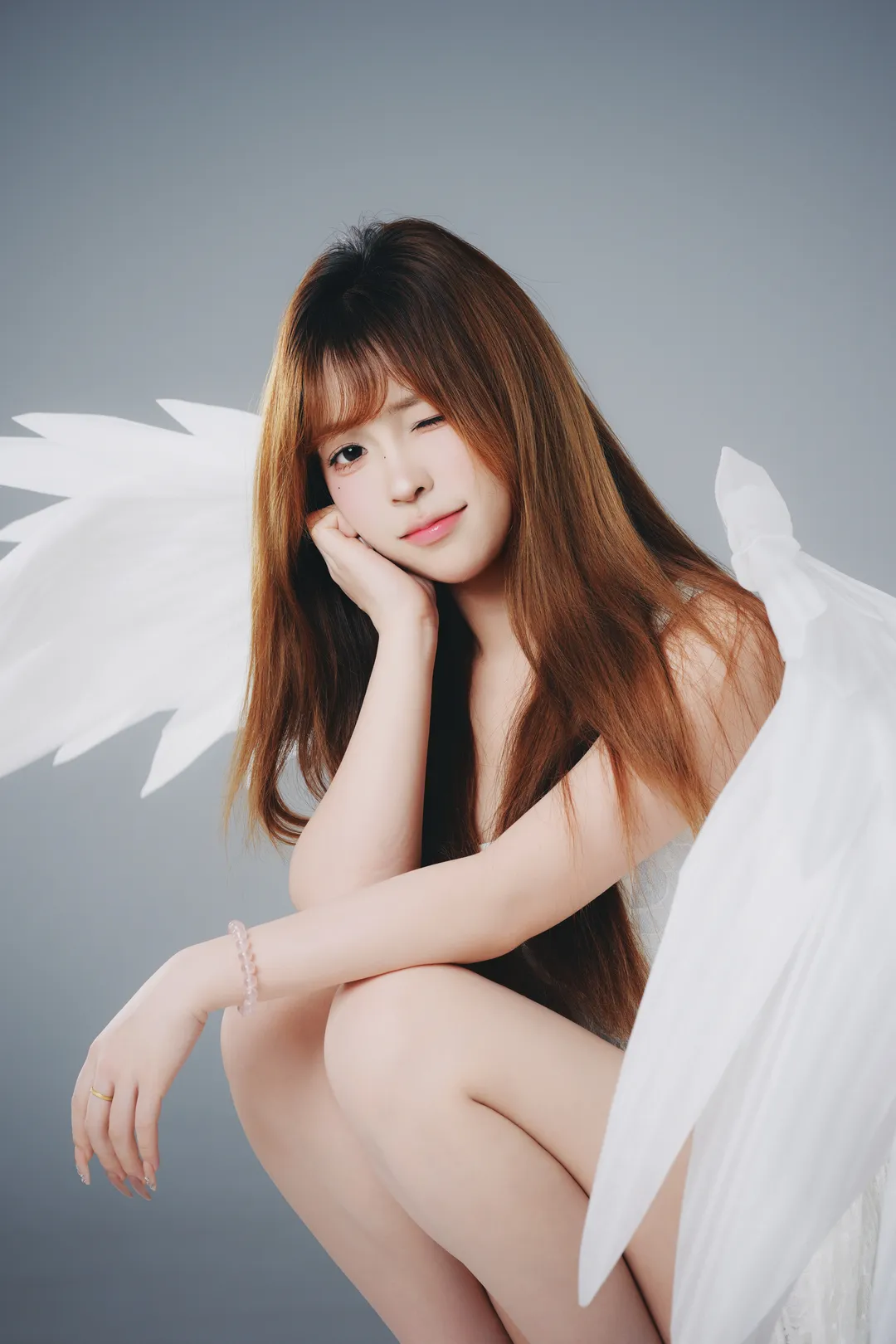 白棚摄影, 天使造型, 天使cosplay, 蕾丝穿搭, 翅膀写真 - 第3张