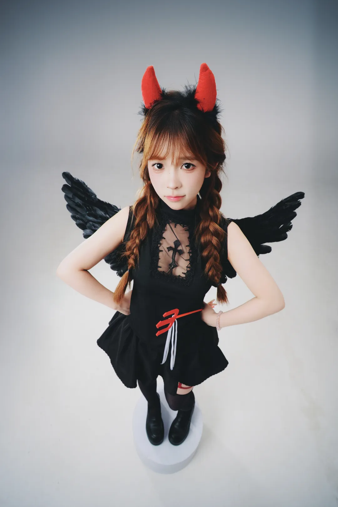 cosplay摄影, 万圣节穿搭, 小恶魔cosplay, 暗黑甜美风, 黑色丝袜穿搭 - 第13张