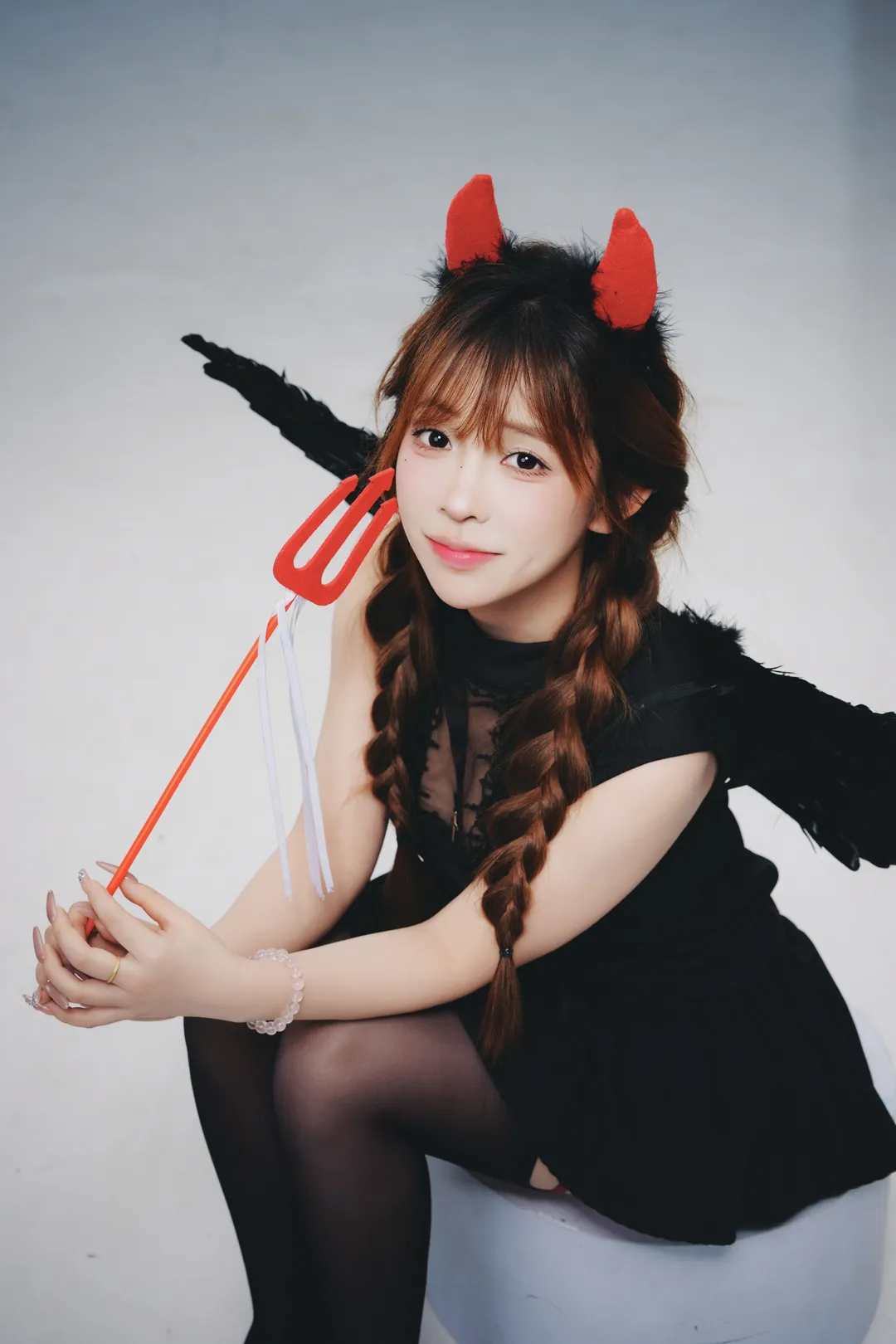 cosplay摄影, 万圣节穿搭, 小恶魔cosplay, 暗黑甜美风, 黑色丝袜穿搭 - 第14张