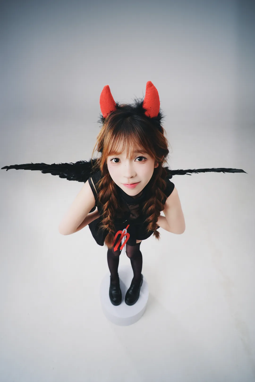 cosplay摄影, 万圣节穿搭, 小恶魔cosplay, 暗黑甜美风, 黑色丝袜穿搭 - 第2张