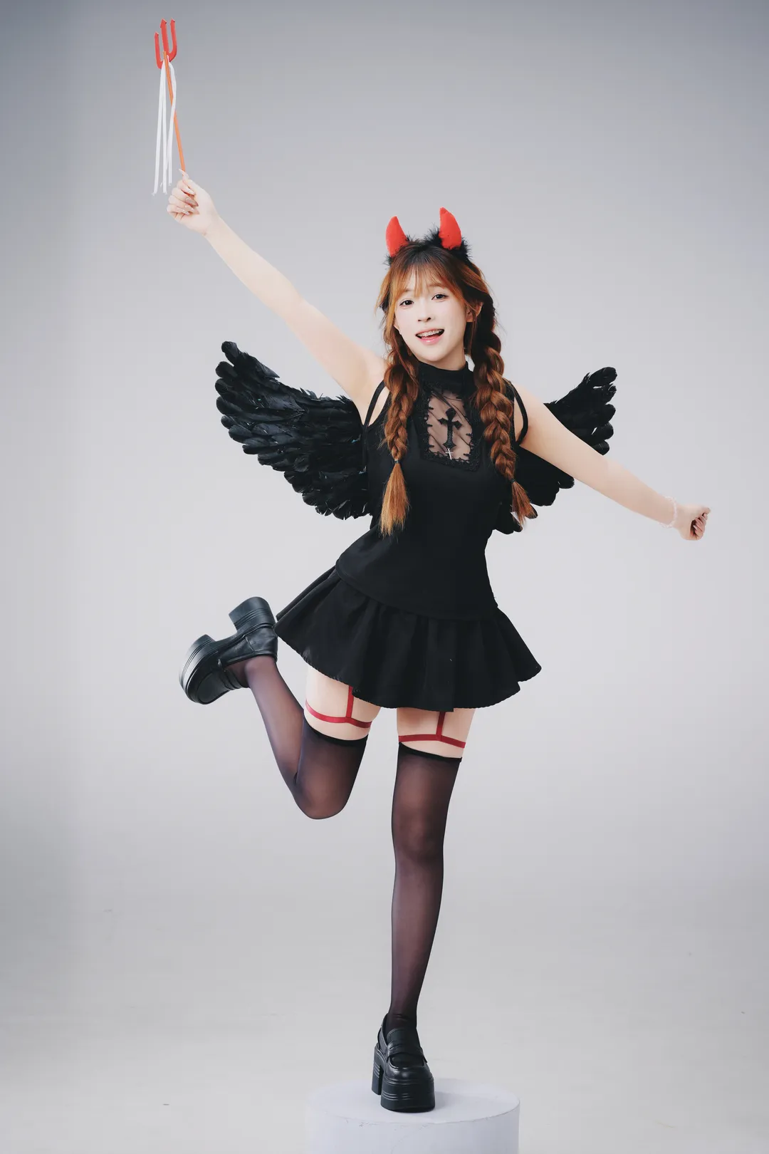 cosplay摄影, 万圣节穿搭, 小恶魔cosplay, 暗黑甜美风, 黑色丝袜穿搭 - 第9张