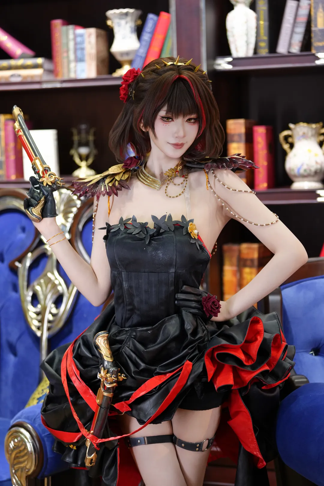 cosplay, 漫展返图, 黑红配色, 白银之城, 红蔷薇cos