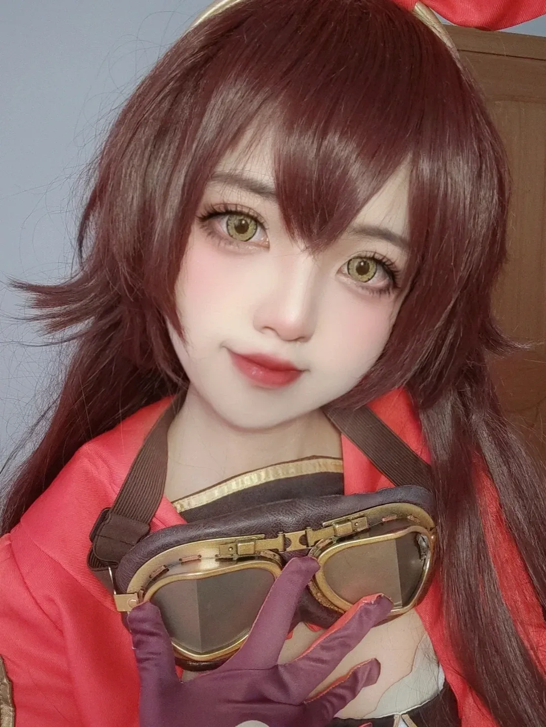 原神, cosplay妆容, 安柏cos, 护目镜搭配, 二次元美瞳 - 第4张