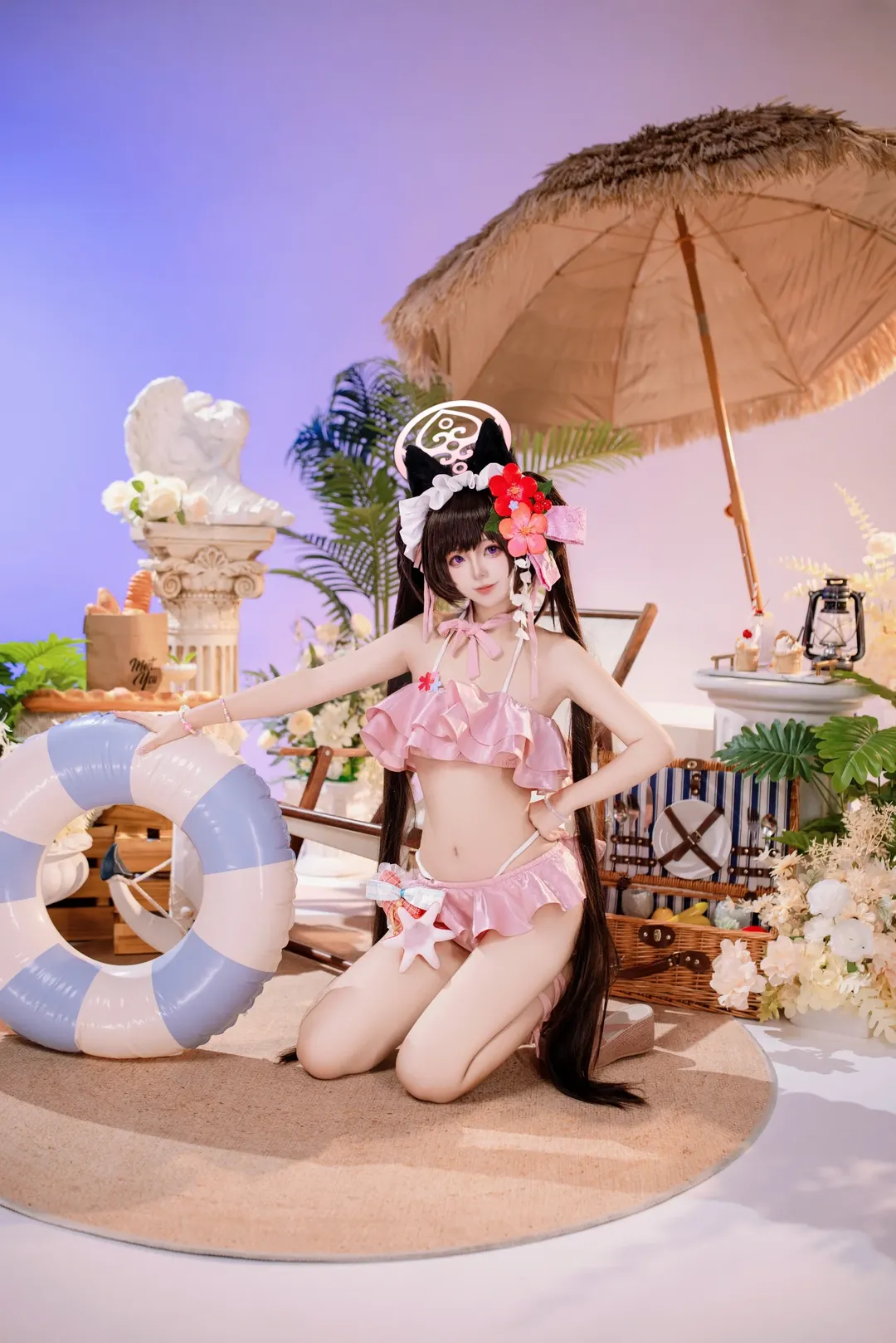 cosplay, 蔚蓝档案, 夏日写真, 河和静子cos, 泳装摄影 - 第3张