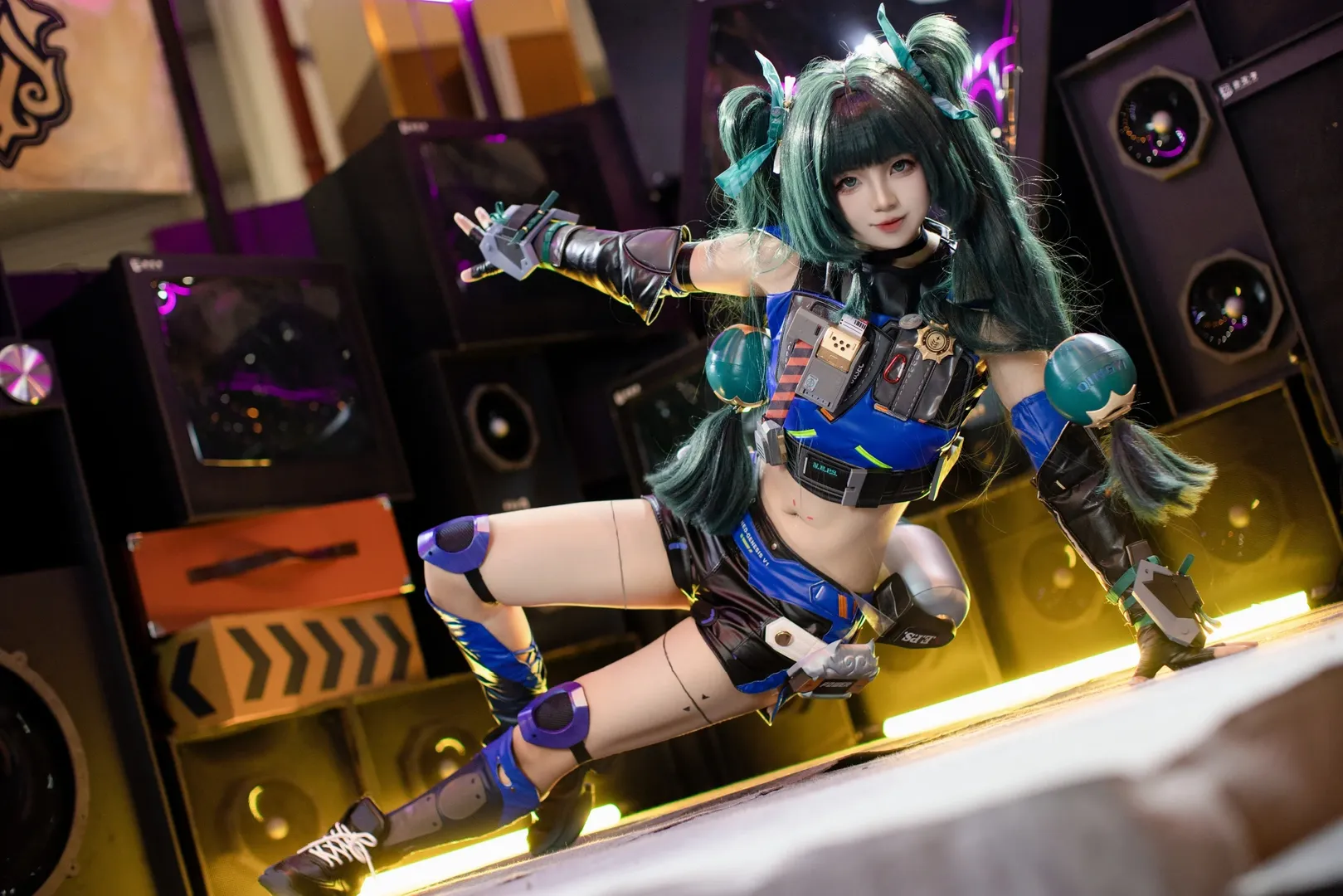 绝区零, 赛博朋克cosplay, 战斗风cos, 青衣cos, 机甲风穿搭 - 第4张