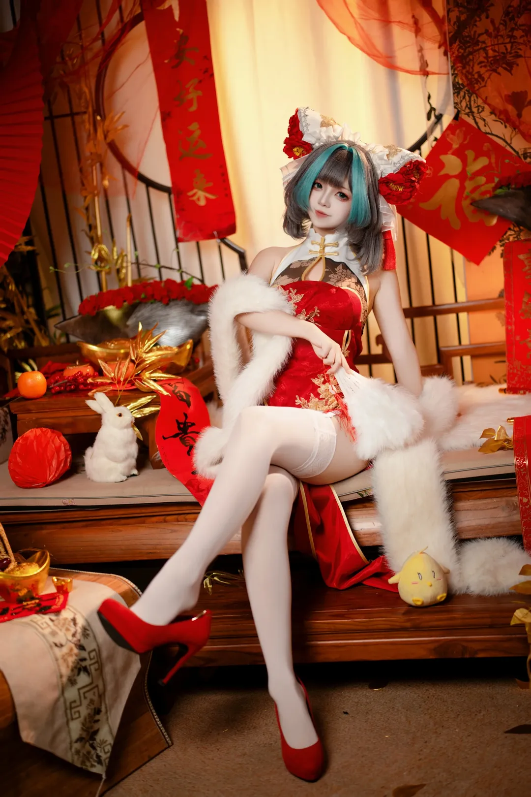 柴郡cos, 碧藍航線, Cosplay攝影, 碧藍航線cos, 新春旗袍