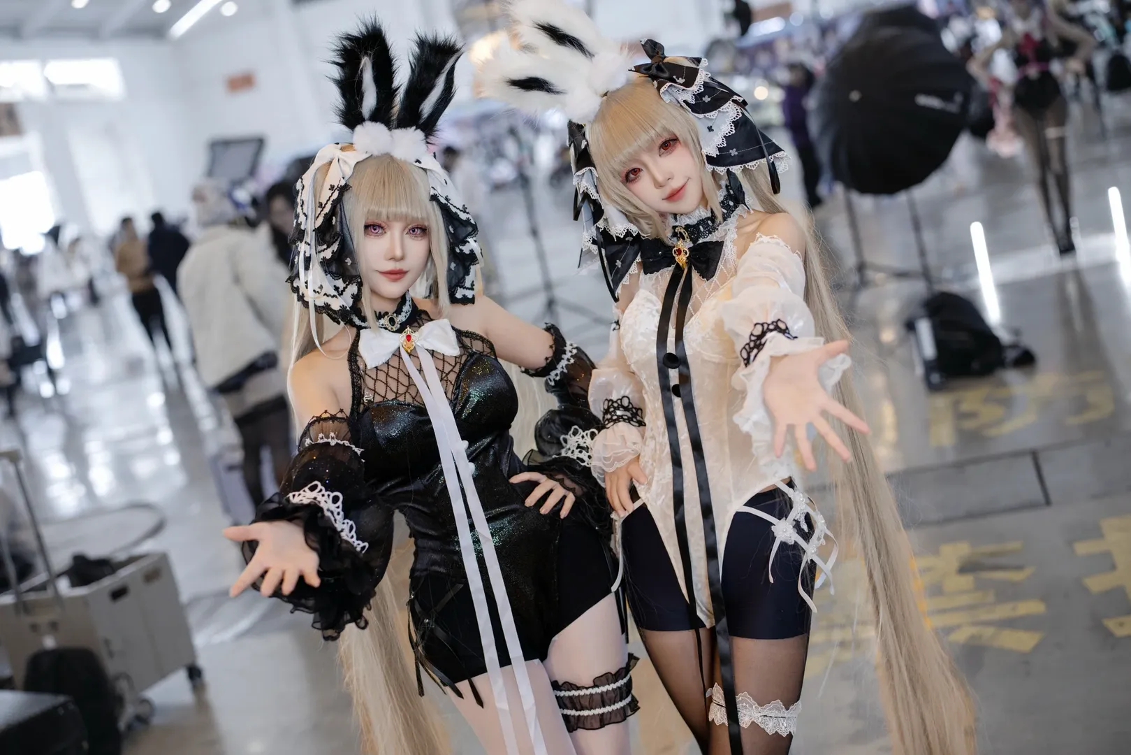 碧蓝航线, 兔女郎, 可畏cos, 漫展场拍, 黑白双兔 - 第2张