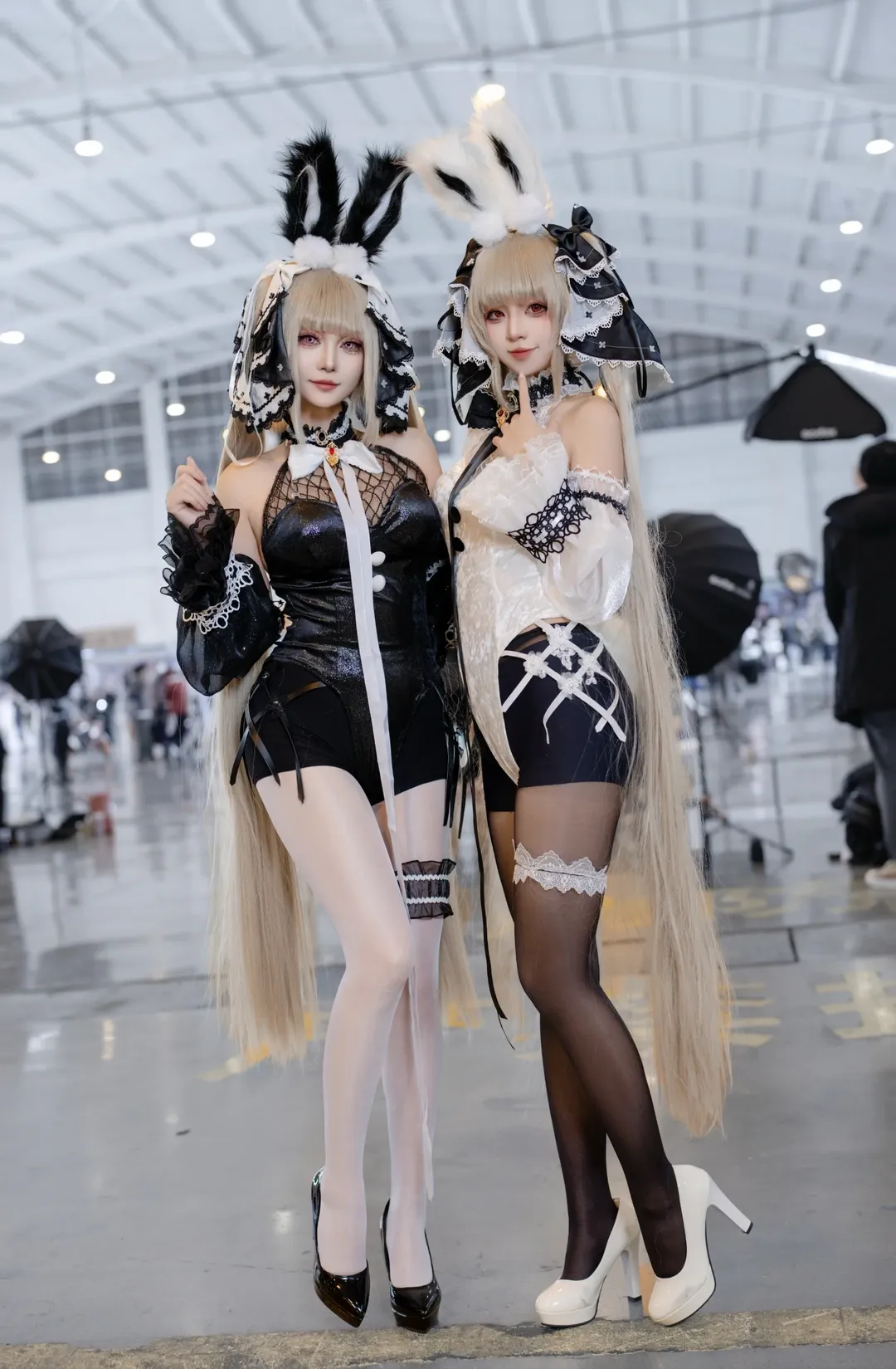 碧蓝航线, 兔女郎, 可畏cos, 漫展场拍, 黑白双兔 - 第5张