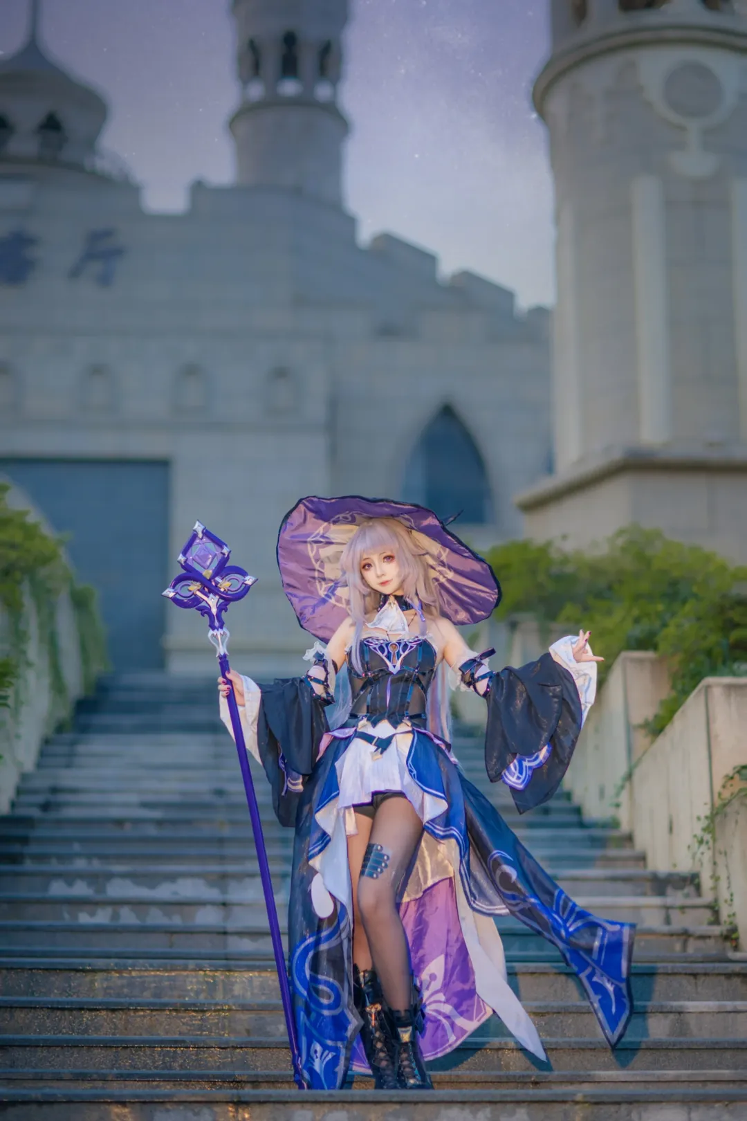 崩壞星穹鐵道, 黑塔cos, 魔法少女cos, cosplay外景, 鳳龍灣童話鎮 - 第8張