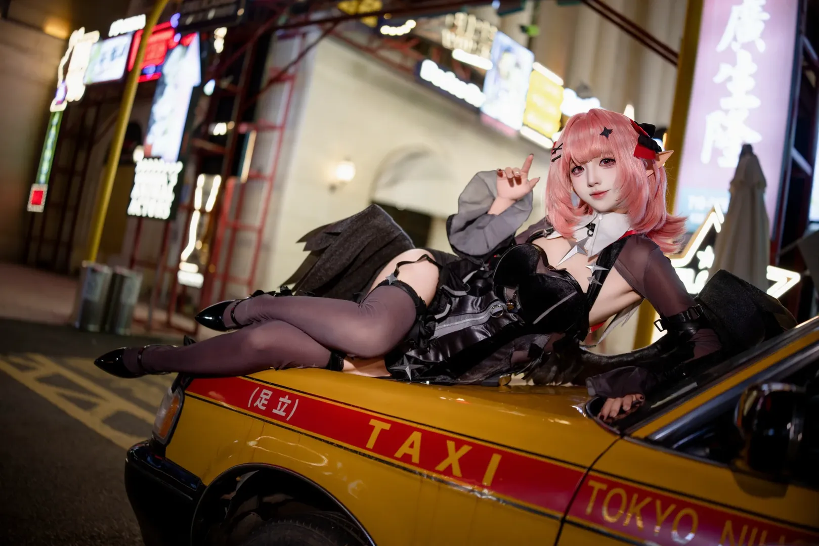 Zenless Zone Zero, Cosplay makeup, ACG outdoor location, Remielle cosplay, Black garter stockings - Image 3