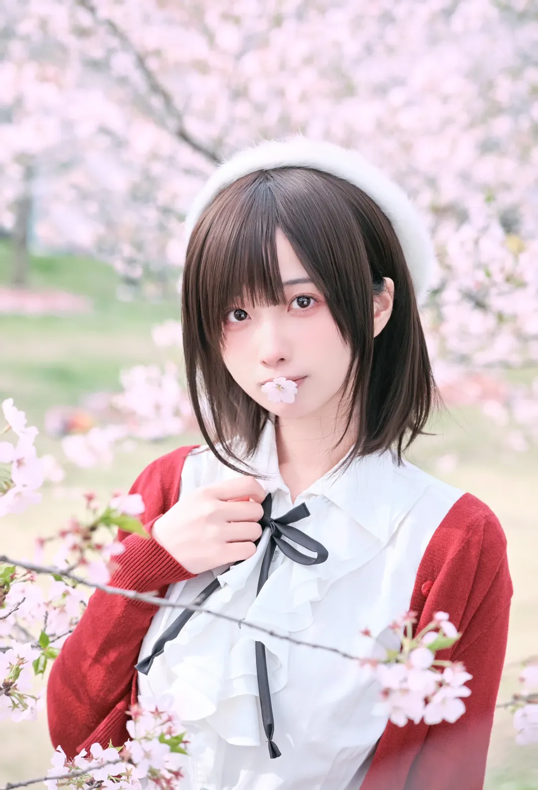 加藤恵コスプレ, コスプレ撮影, 桜フォトグラフ, 屋外ポートレート, モブヒロイン - 1枚目