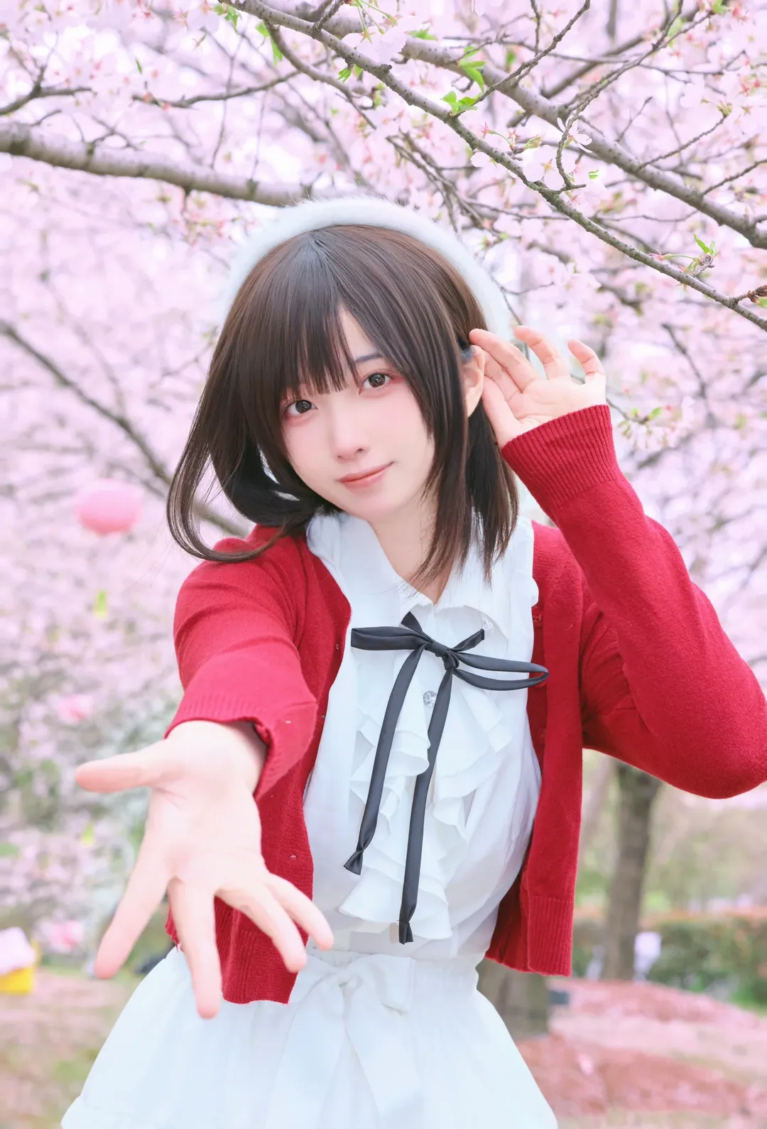 加藤恵コスプレ, コスプレ撮影, 桜フォトグラフ, 屋外ポートレート, モブヒロイン