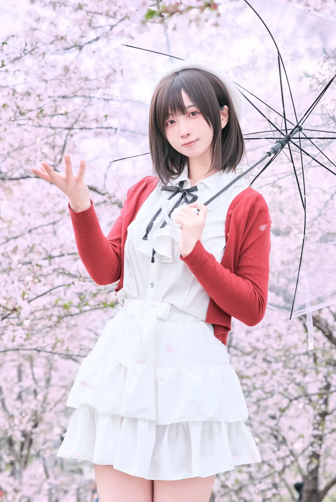 コスプレ, 桜撮影, 加藤恵コスプレ, 冴えない彼女の育てかた, 富士フイルムのカメラ - 1枚目
