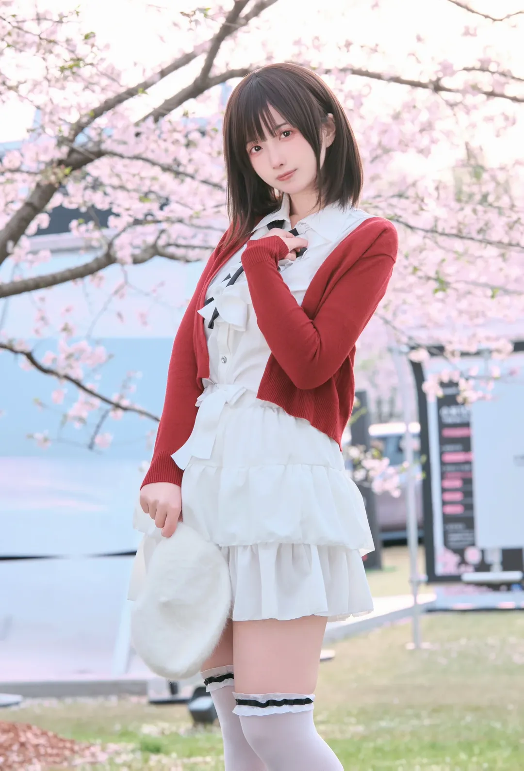 コスプレ, 桜撮影, 加藤恵コスプレ, 冴えない彼女の育てかた, 富士フイルムのカメラ - 4枚目