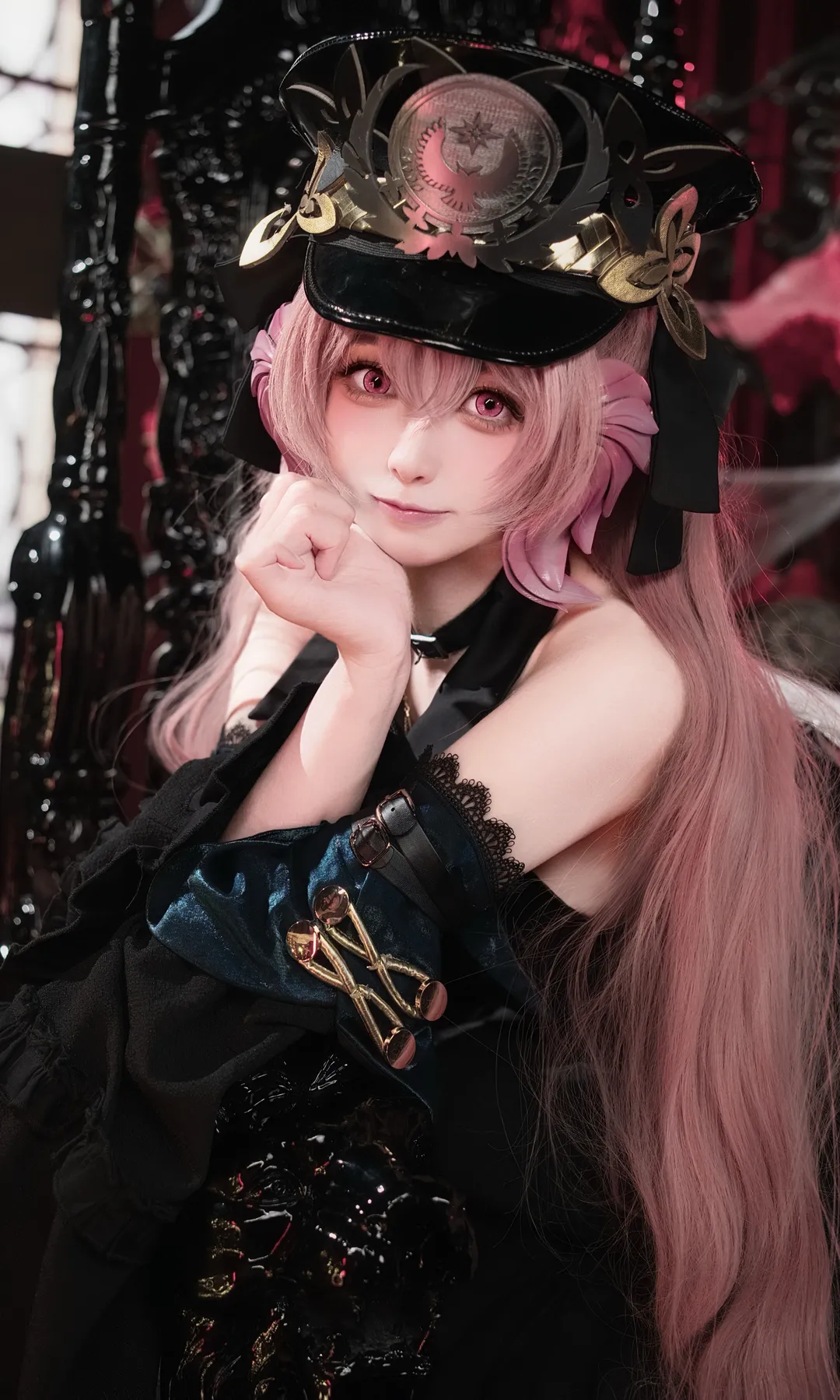 二次元cosplay, 哥特风cos, 伊卡菈cos, 雷索纳斯, 军装少女cos